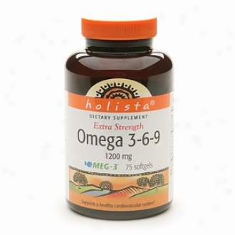 Holista Extra Strength Omega 3-6-9 1200 Mg Dietary Supplemeng Softgels