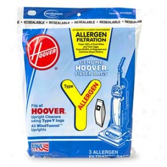 Hoover Vacuum Cleaner Bags, Allergen Filtration Type Y