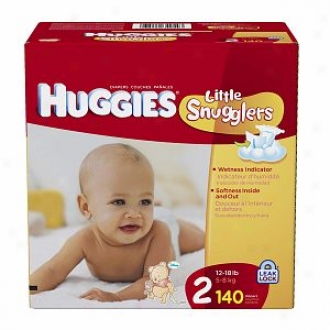 Huggies Little Snugglers Diapers, Giant Pack, Size 2, 12-18 Lbs, 140 Ea