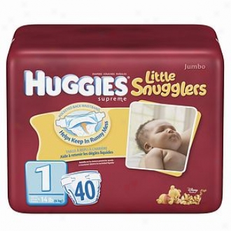 Huggies Little Snugglers Diapers, Jumb Pack, Size 1, Up To 14 Lbs, 40 Ea