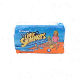 Huggiies Little Swimmers Disposable Swimpants, Unisex, Medium, 24-34 Lbs, 11 Ea