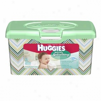 Huggies Naturally Refreshing Baby Wipes, Tub, Cucmuber & Green Tea