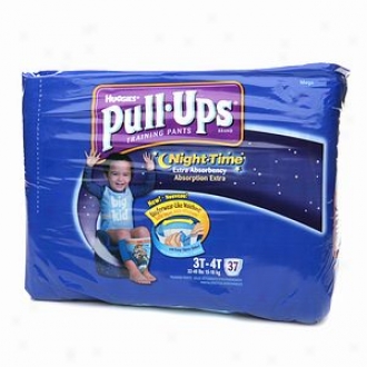 Huggies Pull-ups Night Time Training Pants For Boys, Mega Pack, Size 3t-4t, 37 Ea