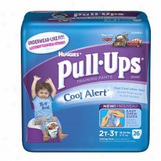 Huggies Pull-ups Training Pants For Boys With Cool Alert, Jumbo Pack, Size 2t-3t, 26 Ea