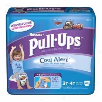 Huggies Pull-ups Training Pants For Boys With Cool Alert, Mega Pack, Size 3t-4t, 40 Ea