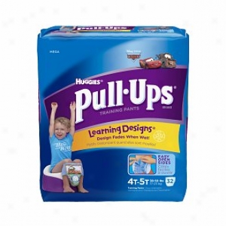 Huggies Pull-ups Training Pants For Boys With Learning Designs, Mega Pack, Size 4t-5t, 32 Ea