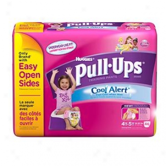 Huggies Pull-ups Instruction Pants For Girls With Cool Active, Biggie Pack, 4t-5t, 44 Ea