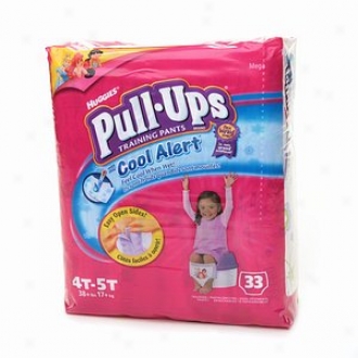 Huggies Pull-ups Training Pants For Girls With Cool Alert, Mega Pack, Size 4t-5t, 33 Ea