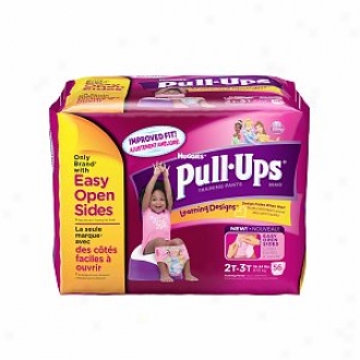 Huggies Puull-ups Training Pants For Girls With Erudition Designs, Biggie Pack, 2t-3t, 54 Ea