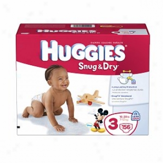 Huggies Snug & Dry Diapers, Monster Pack, Size 3, 16-28 Lbs, 156E a