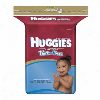 Huggies Thick-n-clean Baby Wipes, Perfume Free, Refill
