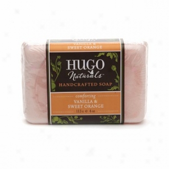 Hugo Naturals Handcrafted Bar Soap, Comforting Vanilla & ; Sweet Orange