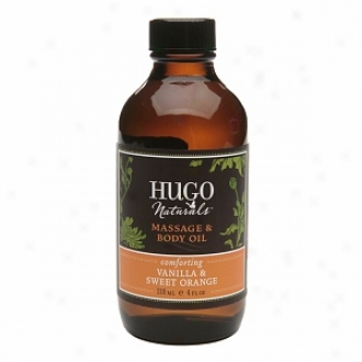 Hugo Naturals Massage & Body Oil, Comforting Vanilla & Sweet Orange