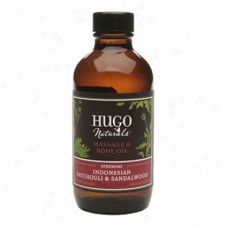 Huo Naturals Massage & Body Oil, Sensuous Indonesian Patchouli & Sandalwood