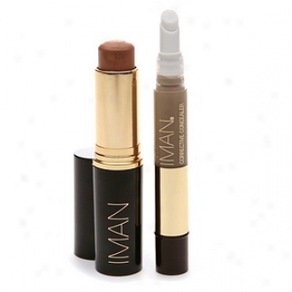 Iman Second To None Set Stick Foundation & Corrective Concealer, Earth 1