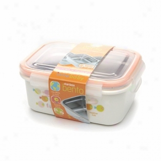 Innobaby Keepin' Fresh Stainless Bento Lunchbox, Fish Print - Orange