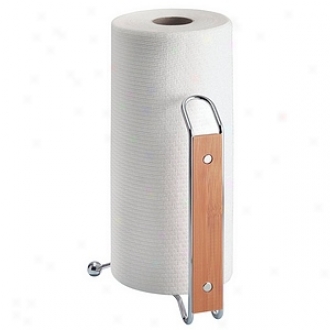Intrdesign Formbu Bambo And Stainless Steel Paper Towel Stand