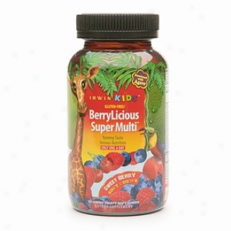 Irwin Naturals Kids Berrylicious Supe Multi Soft Chews, Sweet Berry