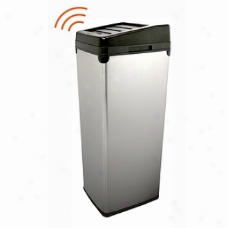 Itouchless 14 Gallon Space-saving Touchless Dross Can Sx Stainless Steel