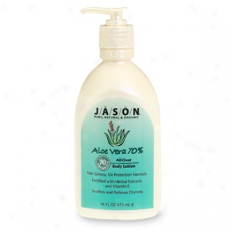 Jason Natural Cosmetics Aloe Vera 70% All-over Body Lotion, 70% Organic