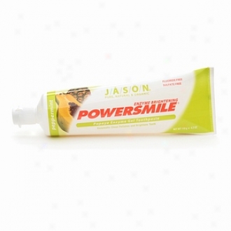 Jason Natural Cosmetics Powersmile Enzyme Brightening Gel Toothpaste, Peppermint