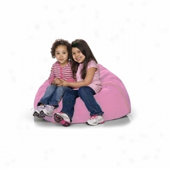 Jaxx Club Jr Foam Filled Kid's Beanbag Chair, Bubblegum Microsuede