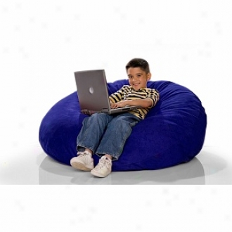 Jaxx Cocoon Jr Foam Filled Three-in-one Kid's Beanbag, Blueberry Microsuede