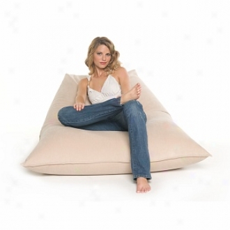 Jaxx Solo Bead Filled Beanbag Chair, Buckwheat Velvish