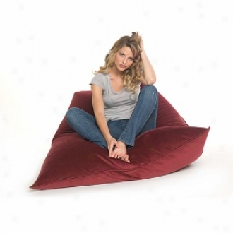 Jaxx Solo Bead Filled Beanbag Chair, Merlot Velvish