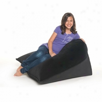 Jaxx Sol oJr. Bead Filled Beanbag Chair, Black Velvish