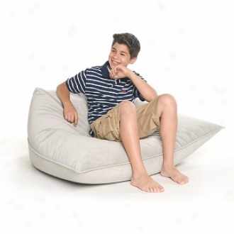 Jaxx Solo Jr. Bead Filled Beanbag Chair, Grey Velvish