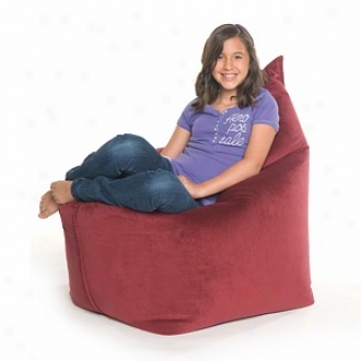 Jaxx Solo Jr. Bead Filled Beanbag Chair, Merlot Velvish