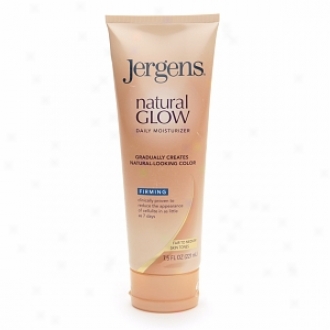 Jergens Natural Glow Firming Diurnal Moisturizer, Fair To Intervening substance Skin Tones