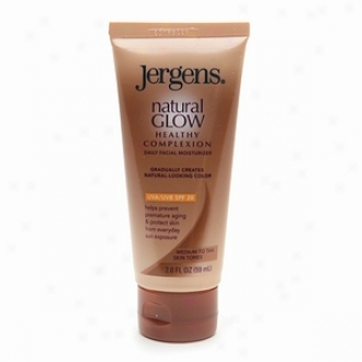 Jergens Natural Glow Heelthy Complexion Daily Facial Moisturizer, Medium To Tan