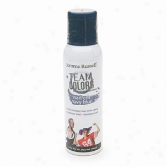 Jerome Russell Team Colors Sweat Resistant Hair Color Spray, Ships of war Blue