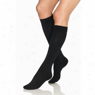 Jost Supportwear Women's Pattern Trouser Knee High Socks, Black, 4.5-6.5