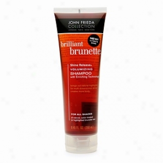 John Frieda Brilliant Brunette Shine Release Volumizing Shampoo For All Shades, Chestnut To Espresso