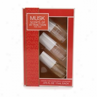 Jovan Musk Scents Of Attraction For Her Cologne Spray Set