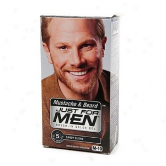 Just For Men Brush-in Color Gel For Mustache, Beard & Sideburns, Sandy Blond M-10