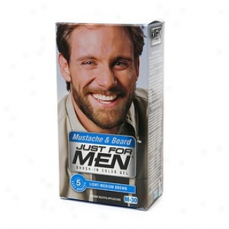 Just For Men Brush-in Pigment Gel For Mustache, Beard & Sideburns, Light-medium Brown M-30