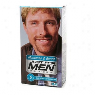 Just For Men Brush-in Color Gel For Mustache, Beard & Sideburns, Dark Blond M-15