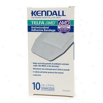 Kendall Telfa Amd Antimicrobial Adhesive Bandage, 2 In. X 3.75 In.