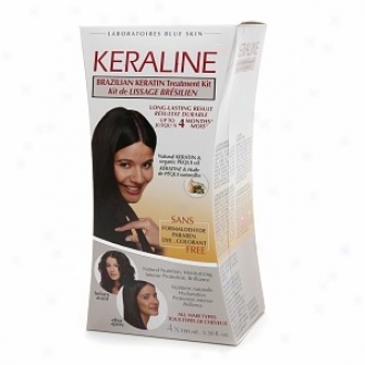 Keraline Brazilian Keratinn Treatment Kit 4 X 3.38 Fl Oz