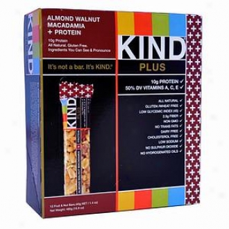 Kind Plus Nutrition Bars, Almond, Walnut & Macadamia + Protein