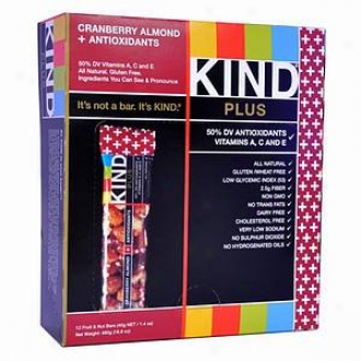 Kind More Nutrition Bars, Cranberry & Almond + Anitoxidants