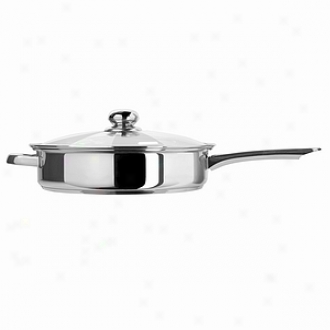 Kinetic Chicken Fryer, 12 Inch Stainless Steel With Glass Cover