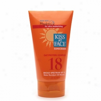 Kiss My Face Oatmeal Protein Complex Sunscreen, Spf 18