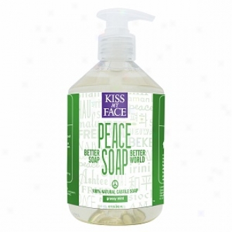 Kiss My Face Peace Soap, 100% Fool Castile Soap, Grassy Mint