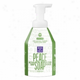 Kiss My Face Peace Soap, 100%  Natural Foaming Castile Hand Soap, Grassy Mint