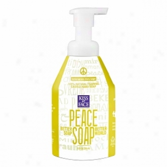 Kiss My Face Peace Soap, 100%  Natural Foaming Castile Hand Soap, Lemongrass Clary Sage